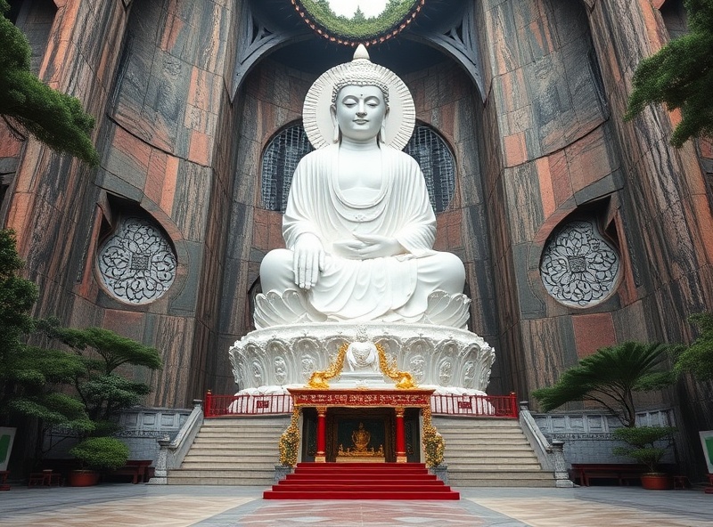 Tượng Phật A Di Đà hoàn thành